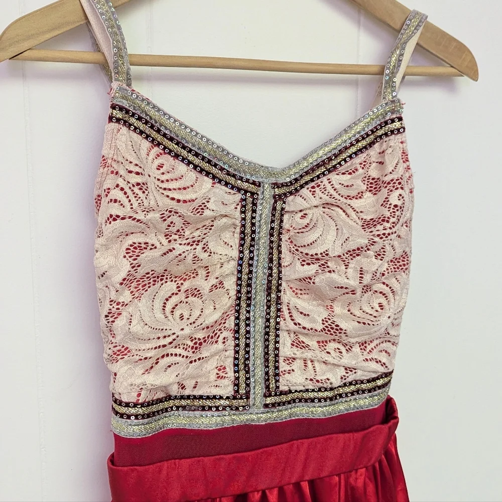 Red Jai Ho 11236 Bollywood Dance Dress By Weissman Size Adult M - Picture 8 of 11